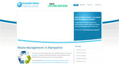 Desktop Screenshot of hampshirewastesolutions.co.uk